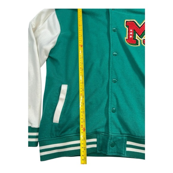 Men’s Mickey Mouse Colorblocked Fleece Varsity Bomber Jacket – Size L - Picture 5 of 13